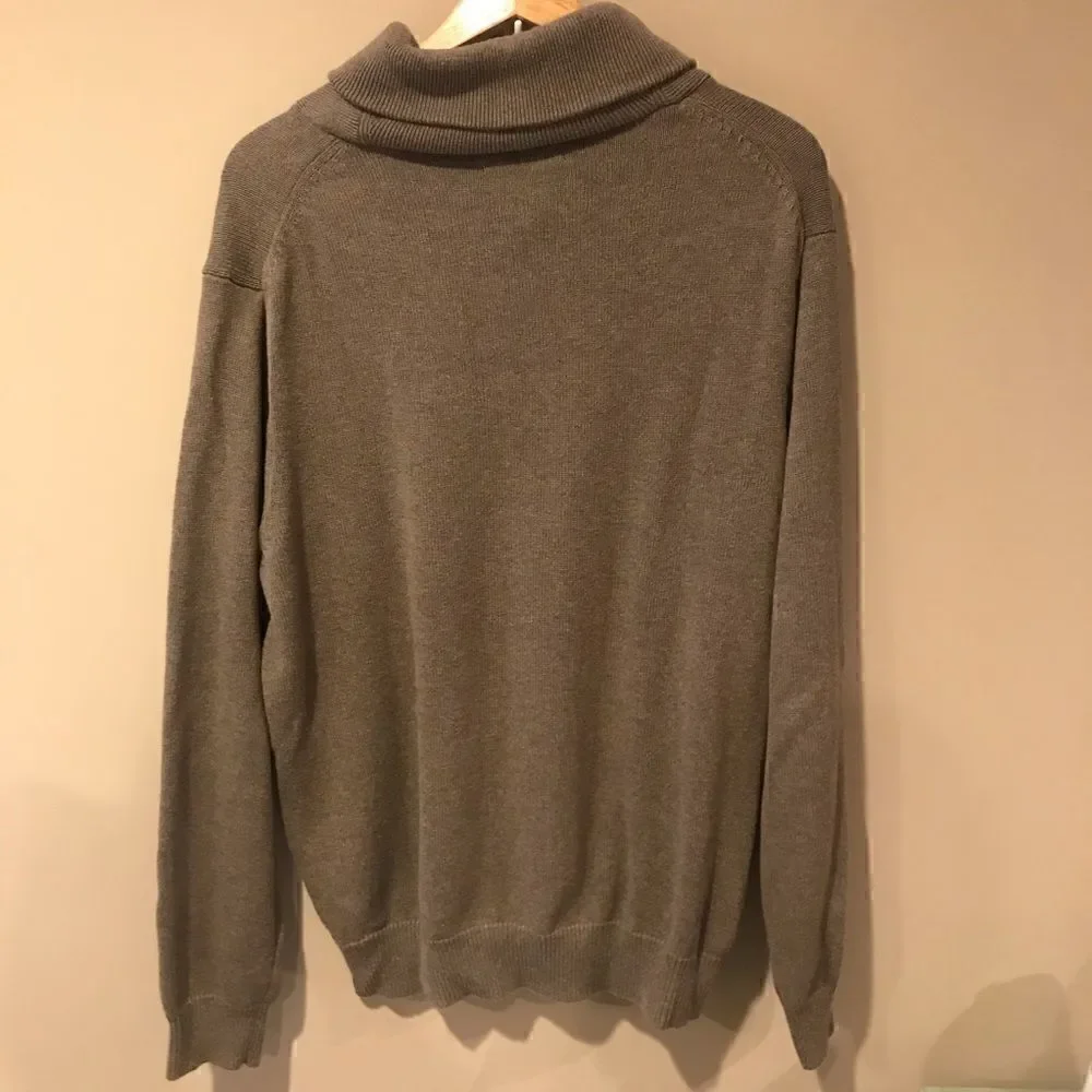 J Crew mens cotton sweater  with toggle at neckline XL
